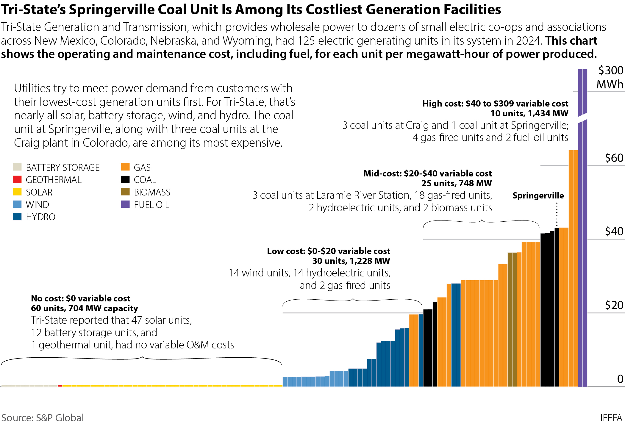 Tri-State's Springerville coal unit is costly