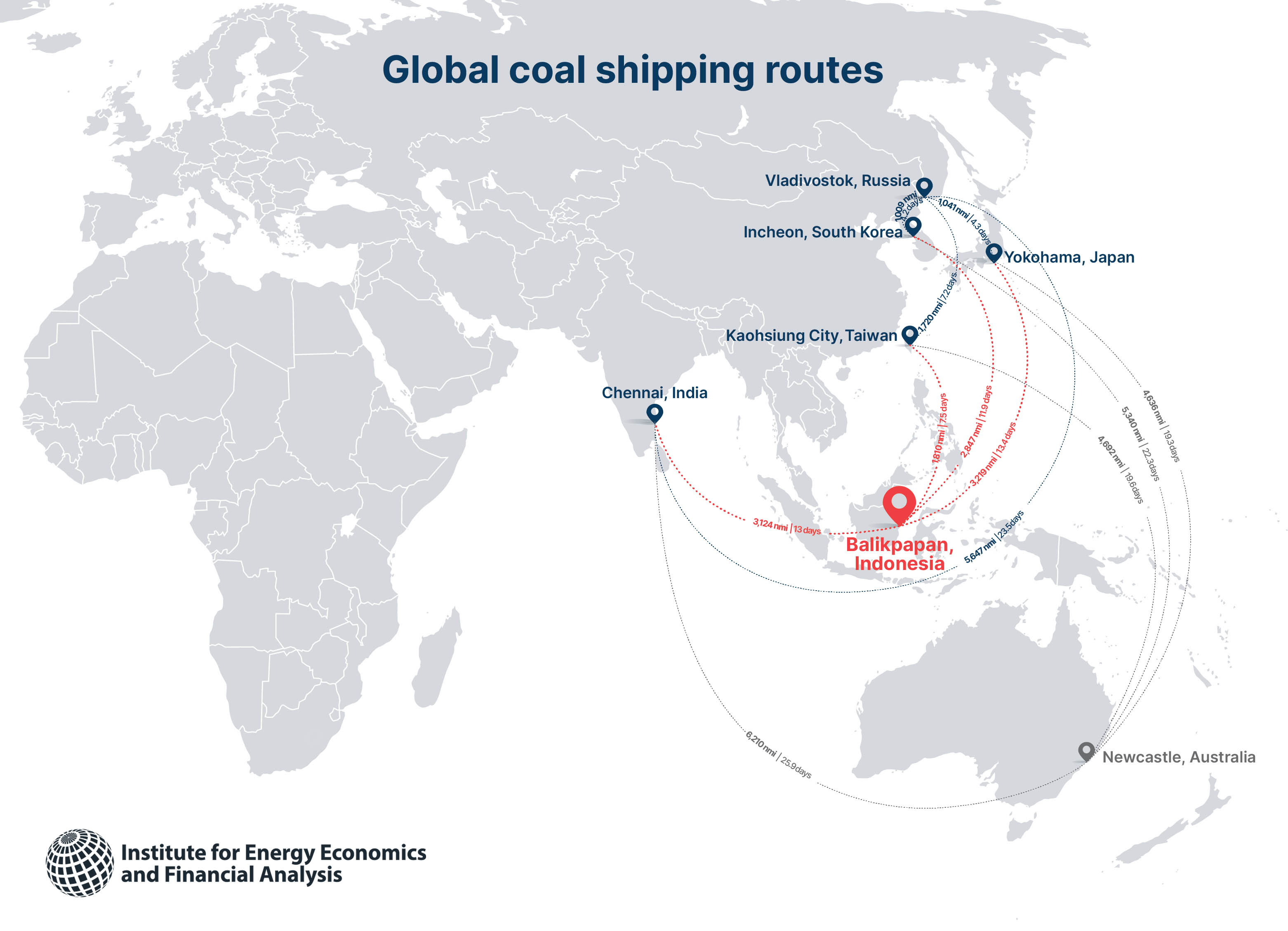 Global coal shipping routes