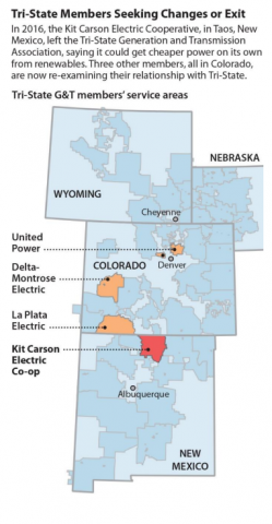 Tri-State G&T members' service areas