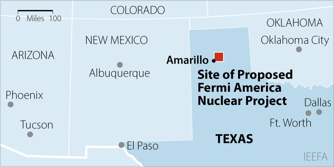 Map of Fermi nuclear reactor location