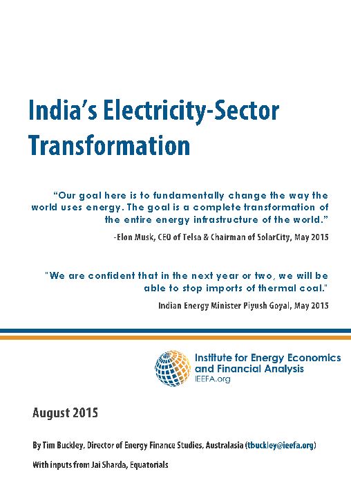 India’s Electricity-Sector Transformation | IEEFA