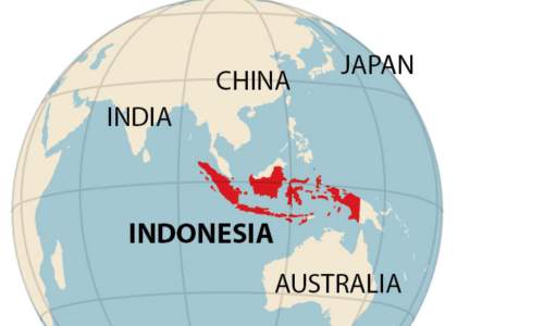 Indonesia on the map