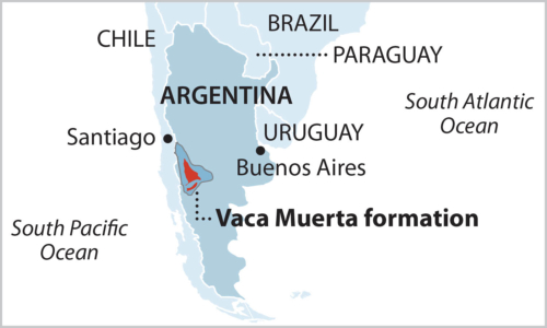 Vaca Muerta Map