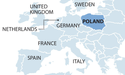 Europe Poland map