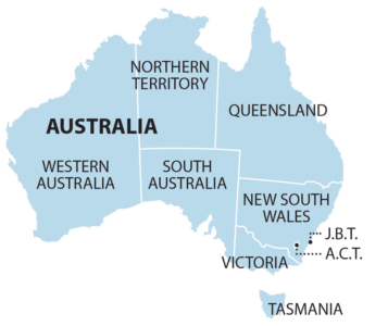 Australia States only map