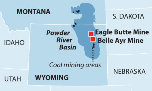 Wyoming coal mining areas