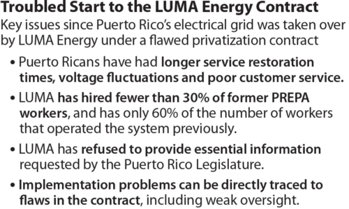 IEEFA PR LUMA SERVICE contract issues